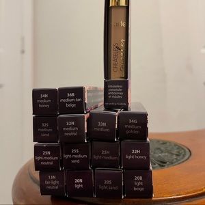 Tarte's full-coverage creamy Creaseless Concealer + Eye Cream. Price for each